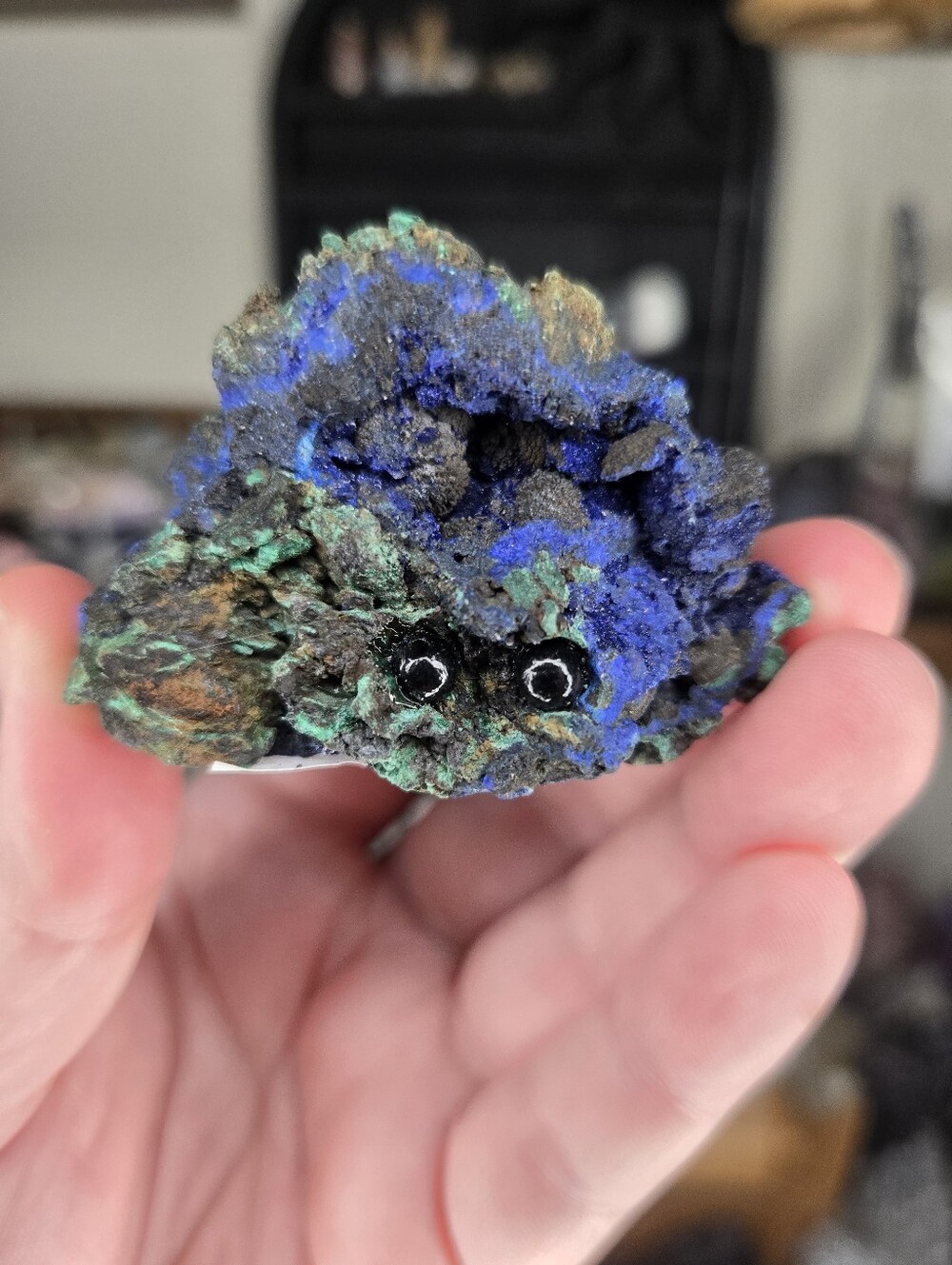 Azurite Malachite Freeform Crystal Hedgie Buddy